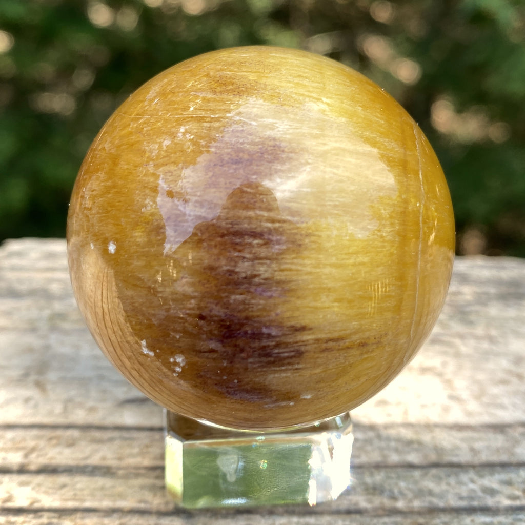 Fluorite Sphere  Glass Stand  Yellow Creativity Protection 31611S