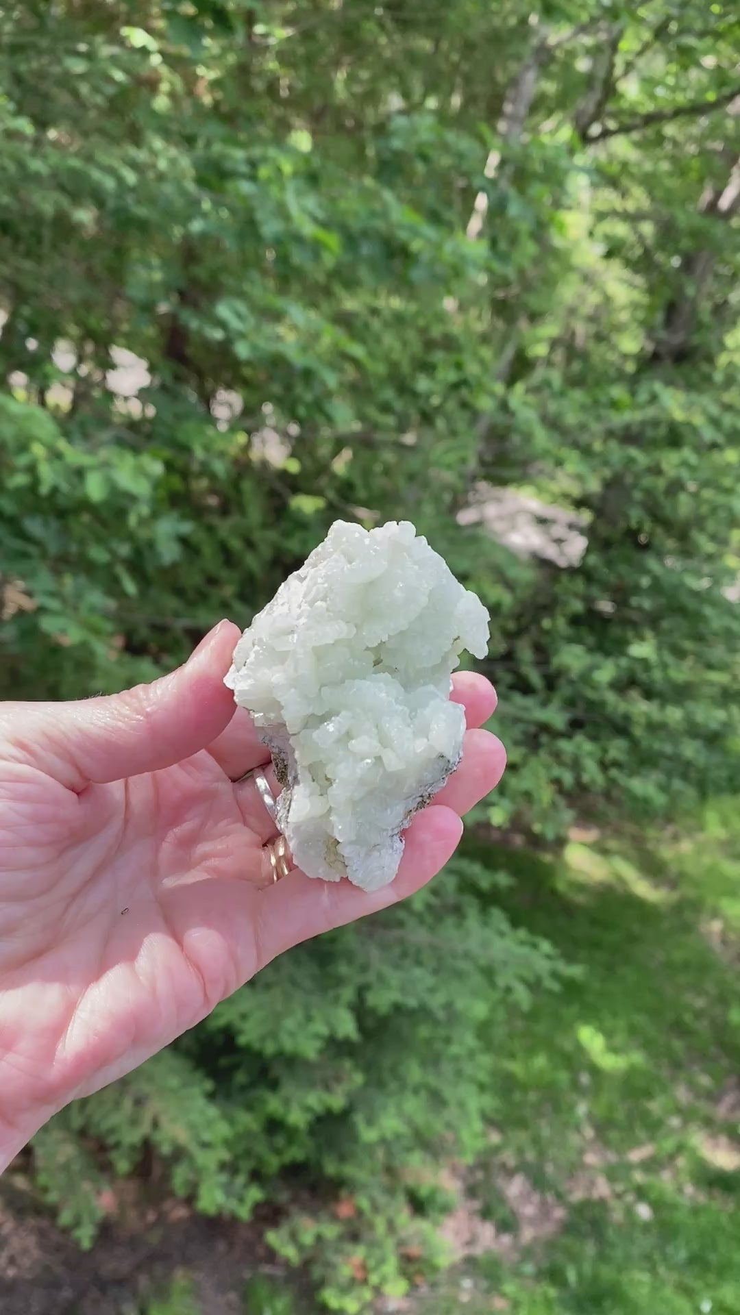Prehnite Druzy  Green Raw Piece  Protective Harmony 31572S