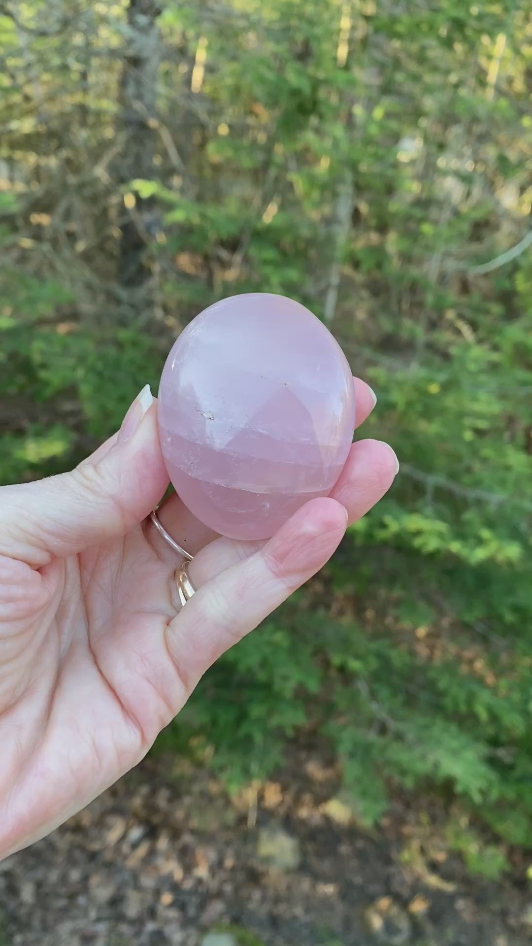 Rose Quartz  Palm Stone  Pink  Love Compassion 31449S