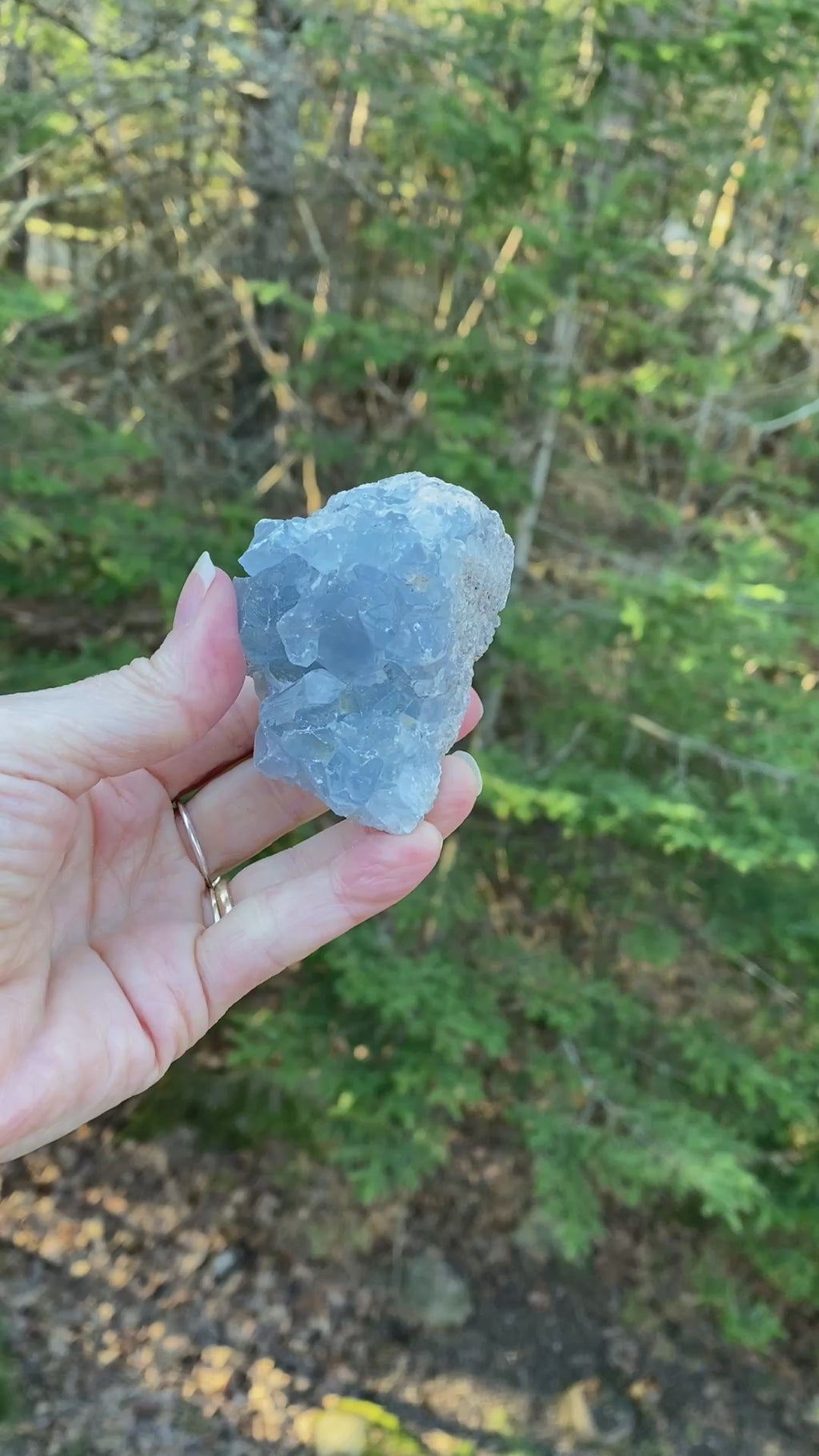 Celestite Druzy Raw Piece  Blue  Balance Angel 31452S