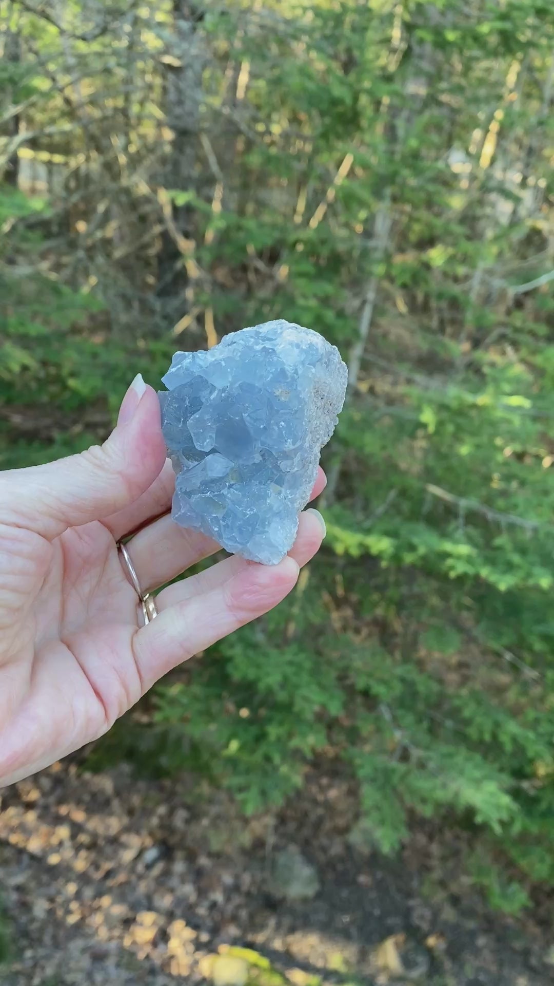 Celestite Druzy Raw Piece  Blue  Balance Angel 31452S