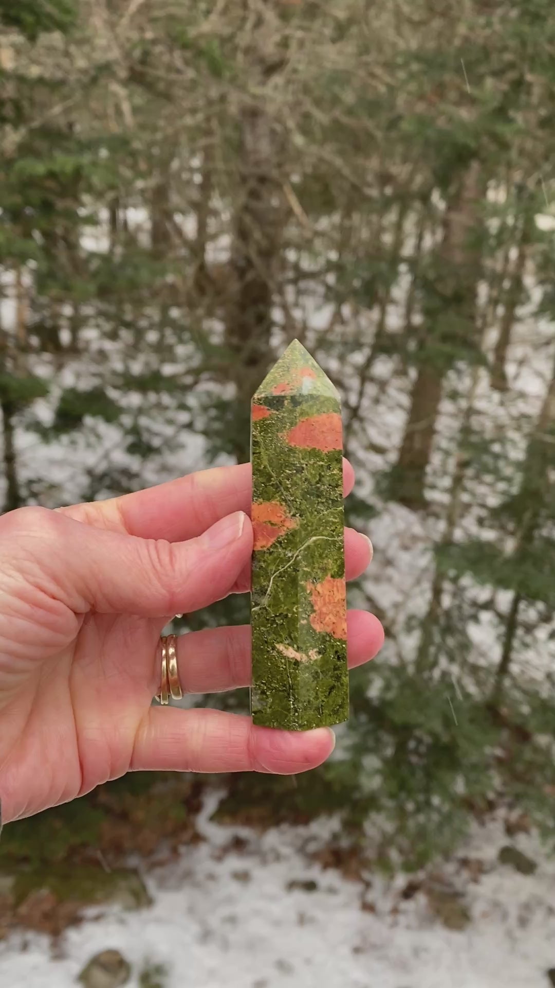 Unakite Tower Point  Protection Meditation 31170S
