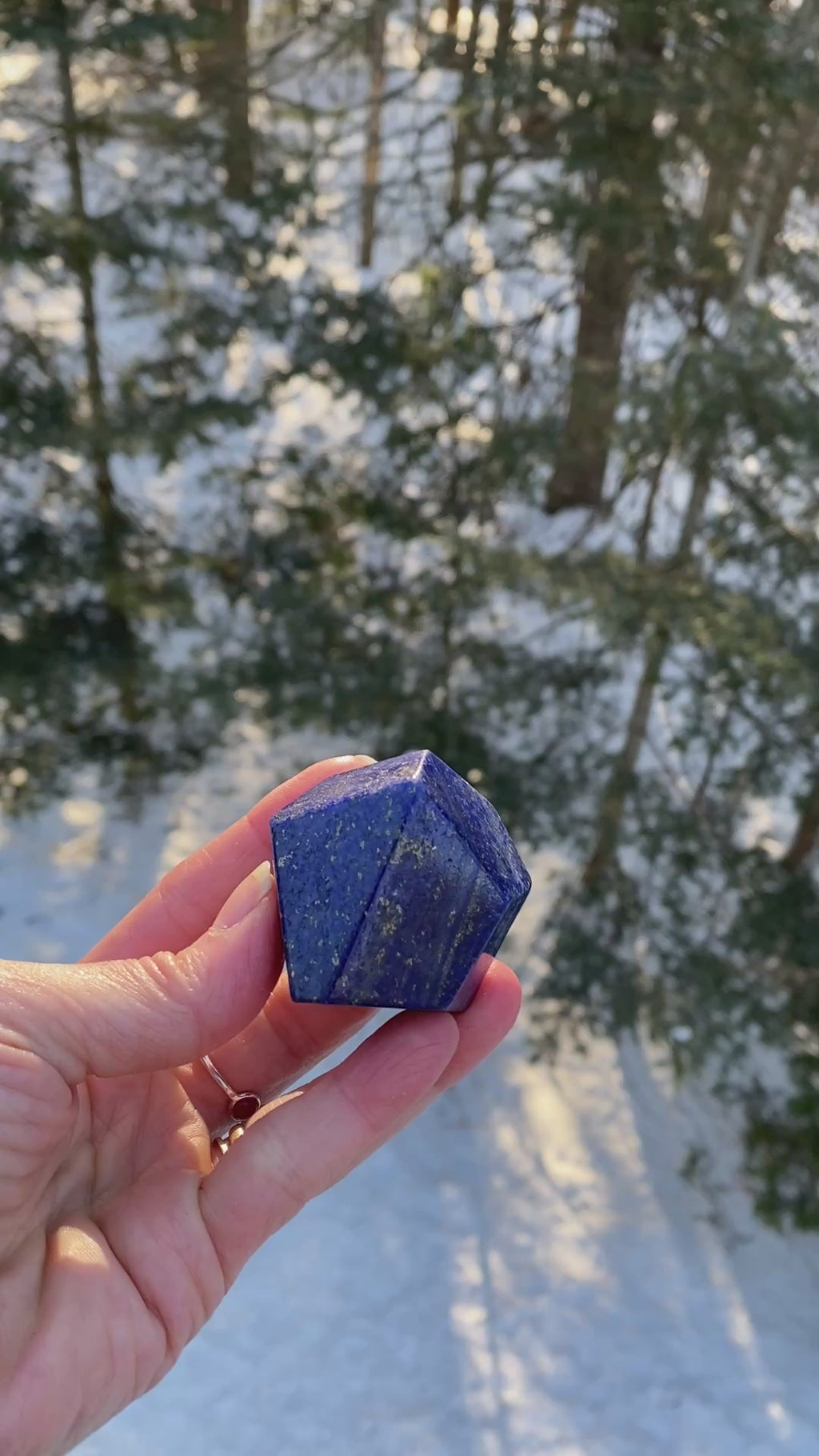 Lapis Lazuli  Freeform  Palm Stone  Blue  Protection Truth 31237S