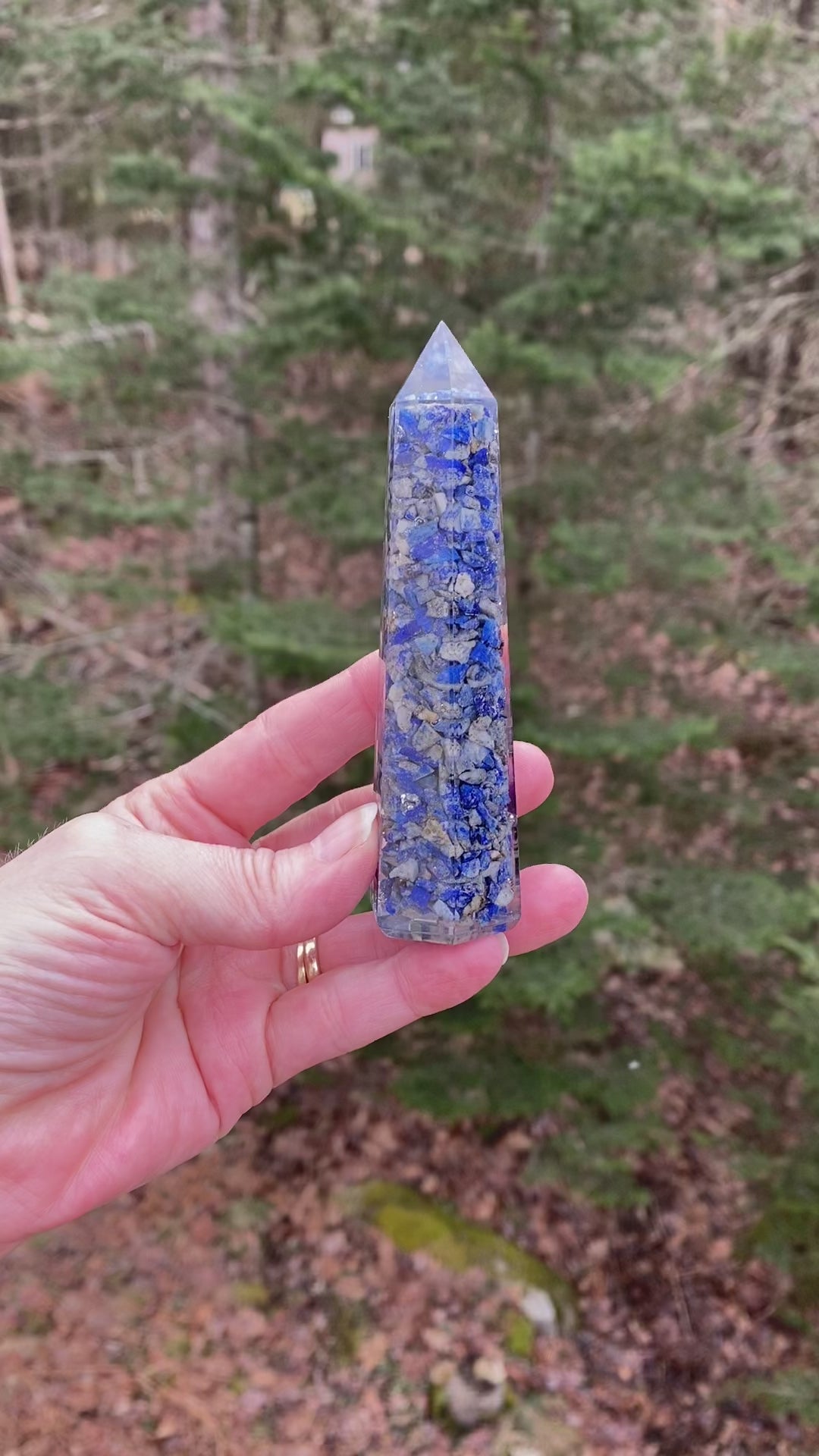 Blue Lapis Lazuli  Orgone Tower Point   Intuition Communication 31263S