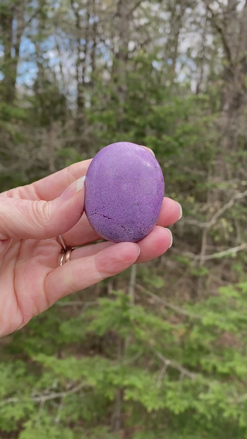 Stichtite  Palm Stone  Purple  Communication Spiritual Calming 31442ET