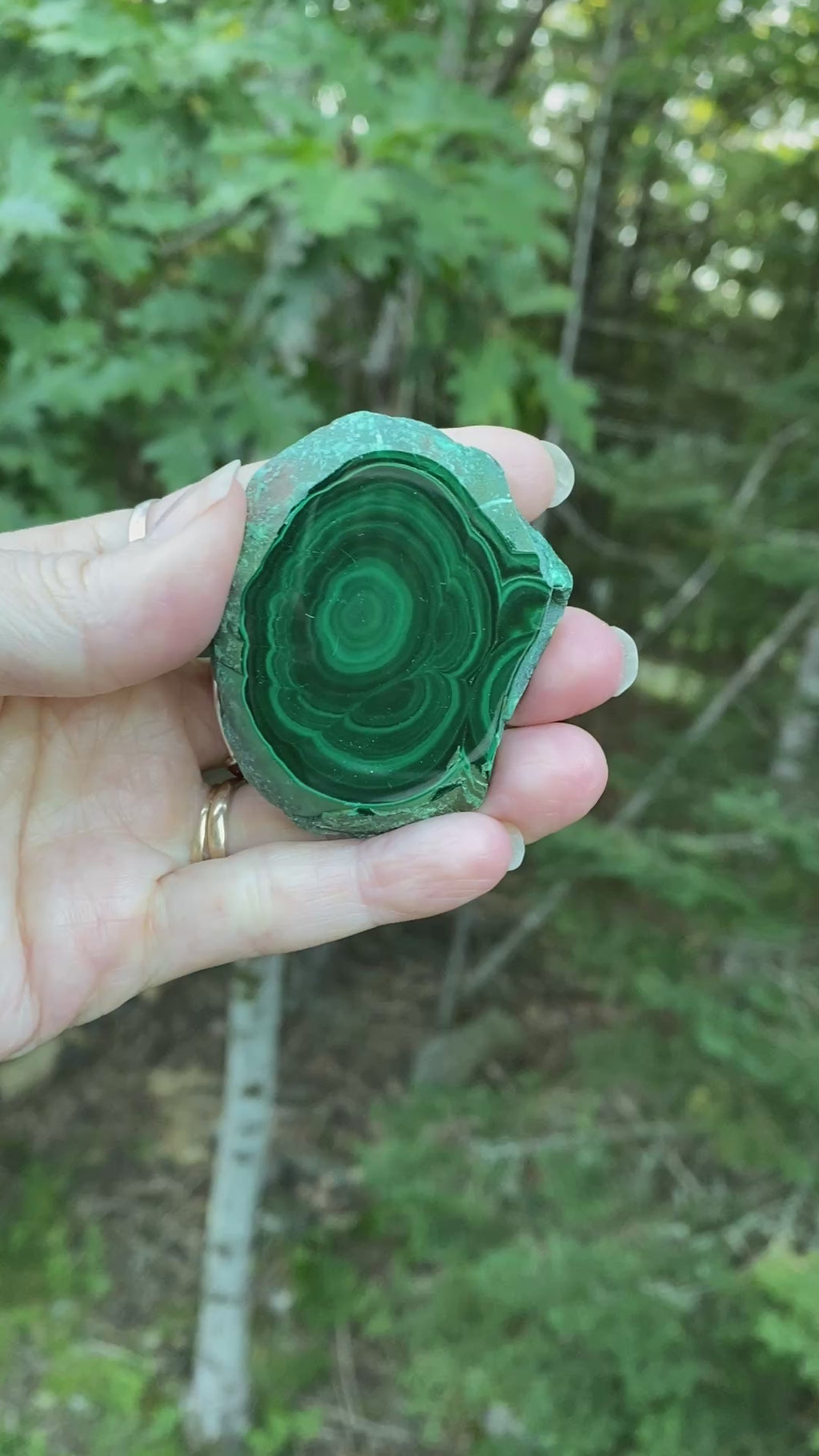 Malachite Slab Stand  Small Polished  Protection Abundance 31669S