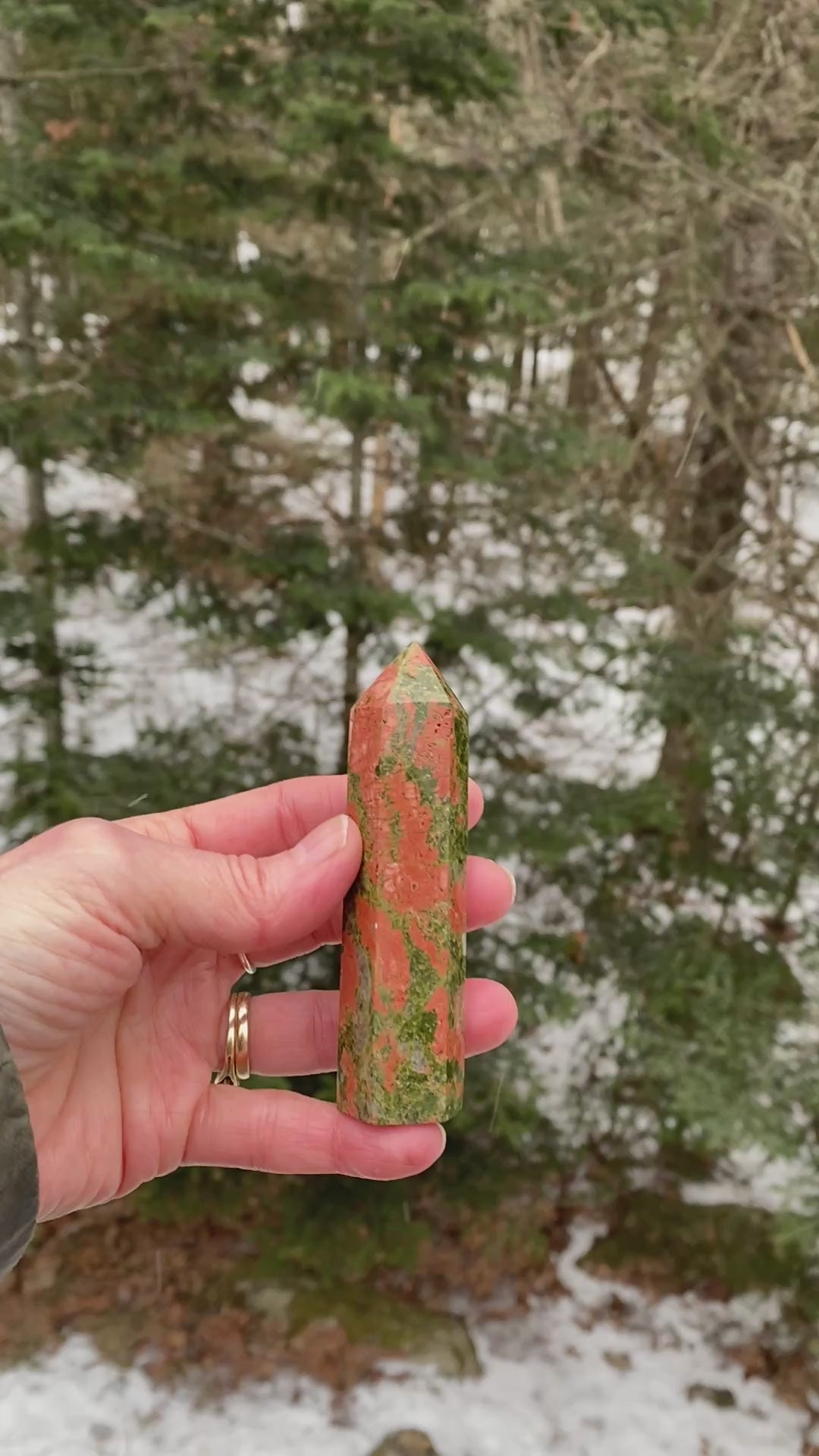 Unakite Point Tower  Protection Meditation 31169S