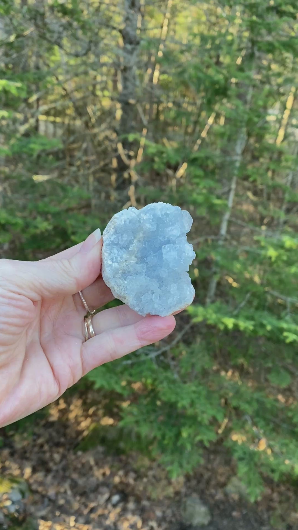 Celestite Druzy Raw Piece  Blue  Balance Angel 31453S