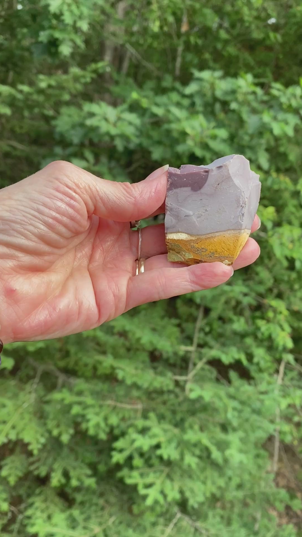 Mookaite Raw  Purple Gray Yellow  Grounding Protection 31635S