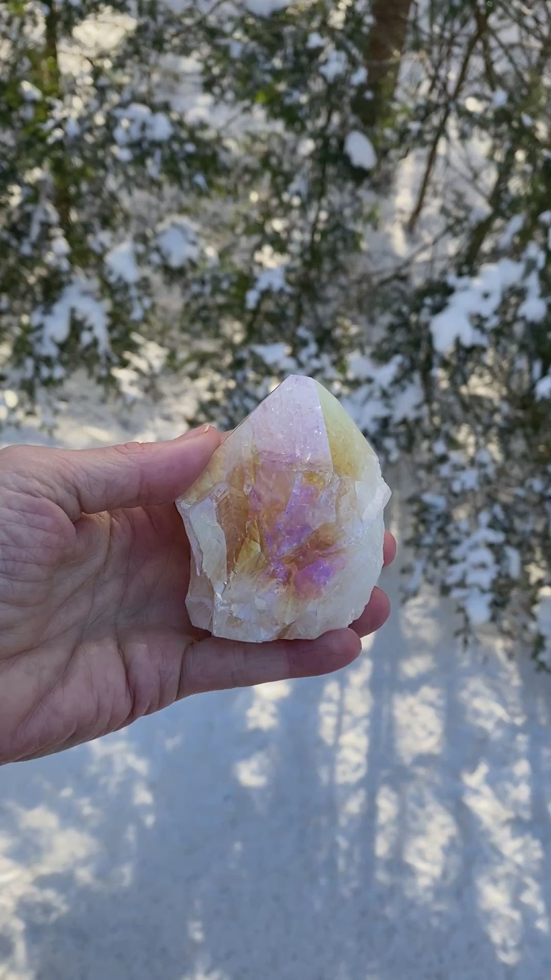 Angel Aura Citrine Quartz Point  Raw Polished  Peace Abundance 31180S