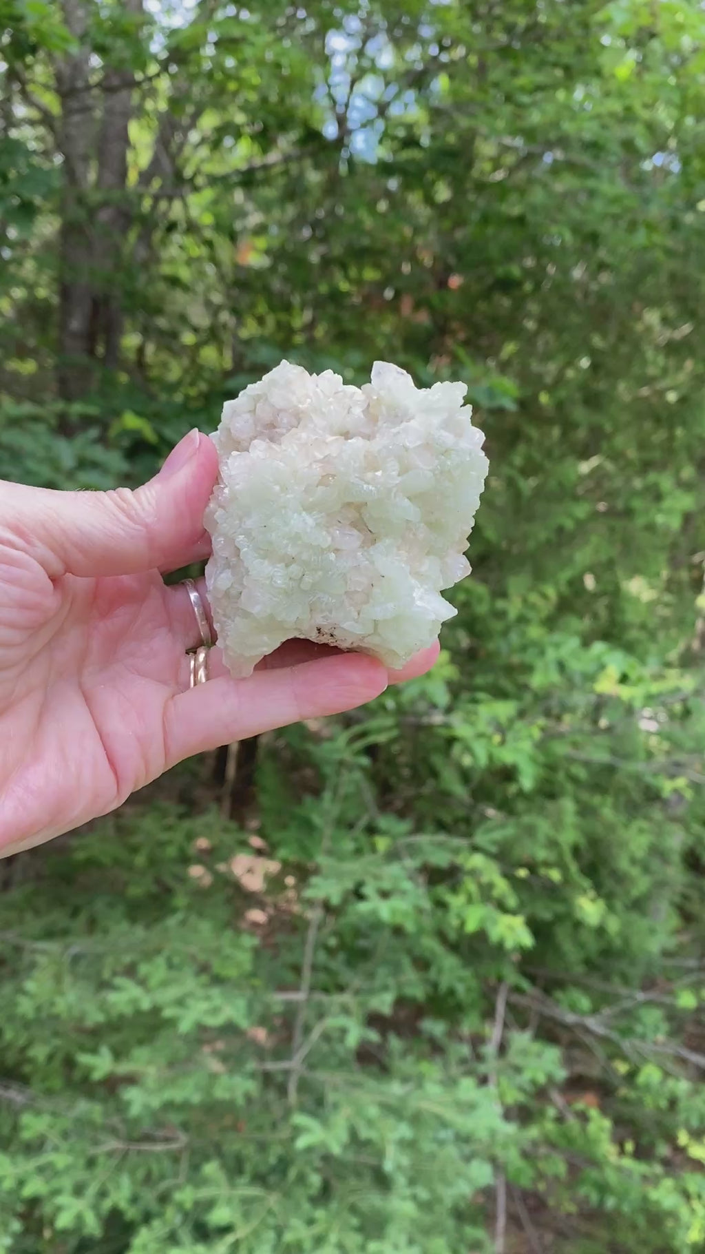 Prehnite Druzy  Green Raw Piece  Protective Harmony 31571S