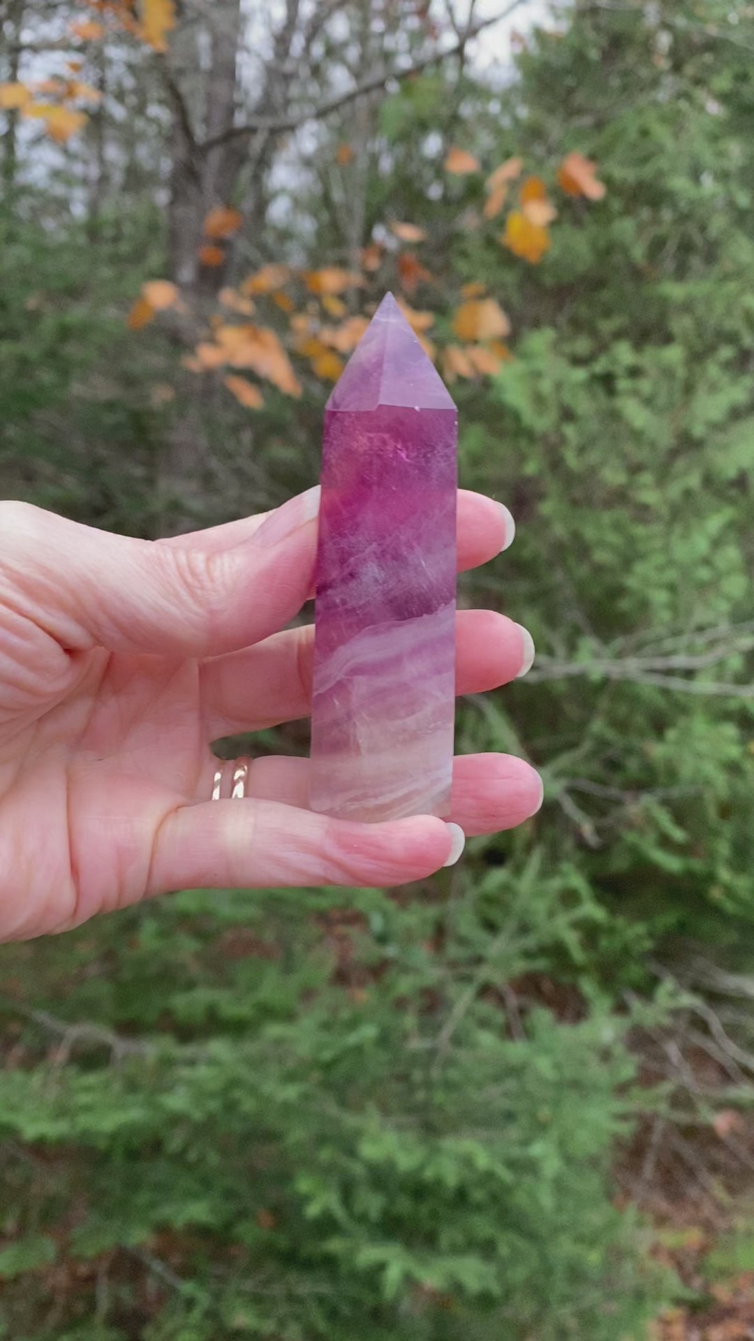 Rainbow Fluorite Point Tower  Health Self Confidence Protection 30926S