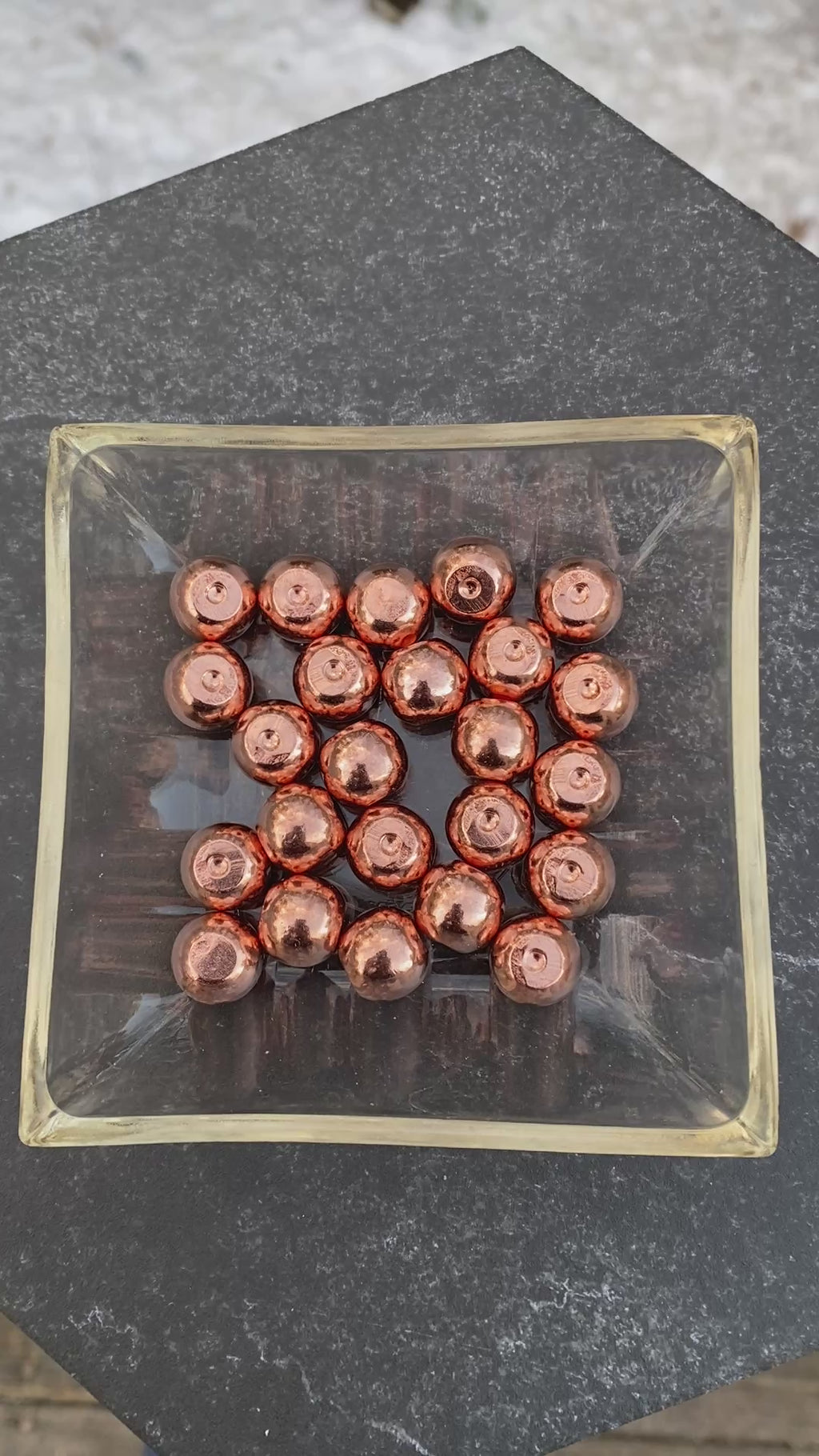 Solid Copper Ball Pocket Stone Polished Channeling Grounding Protection Gift 31268ETS