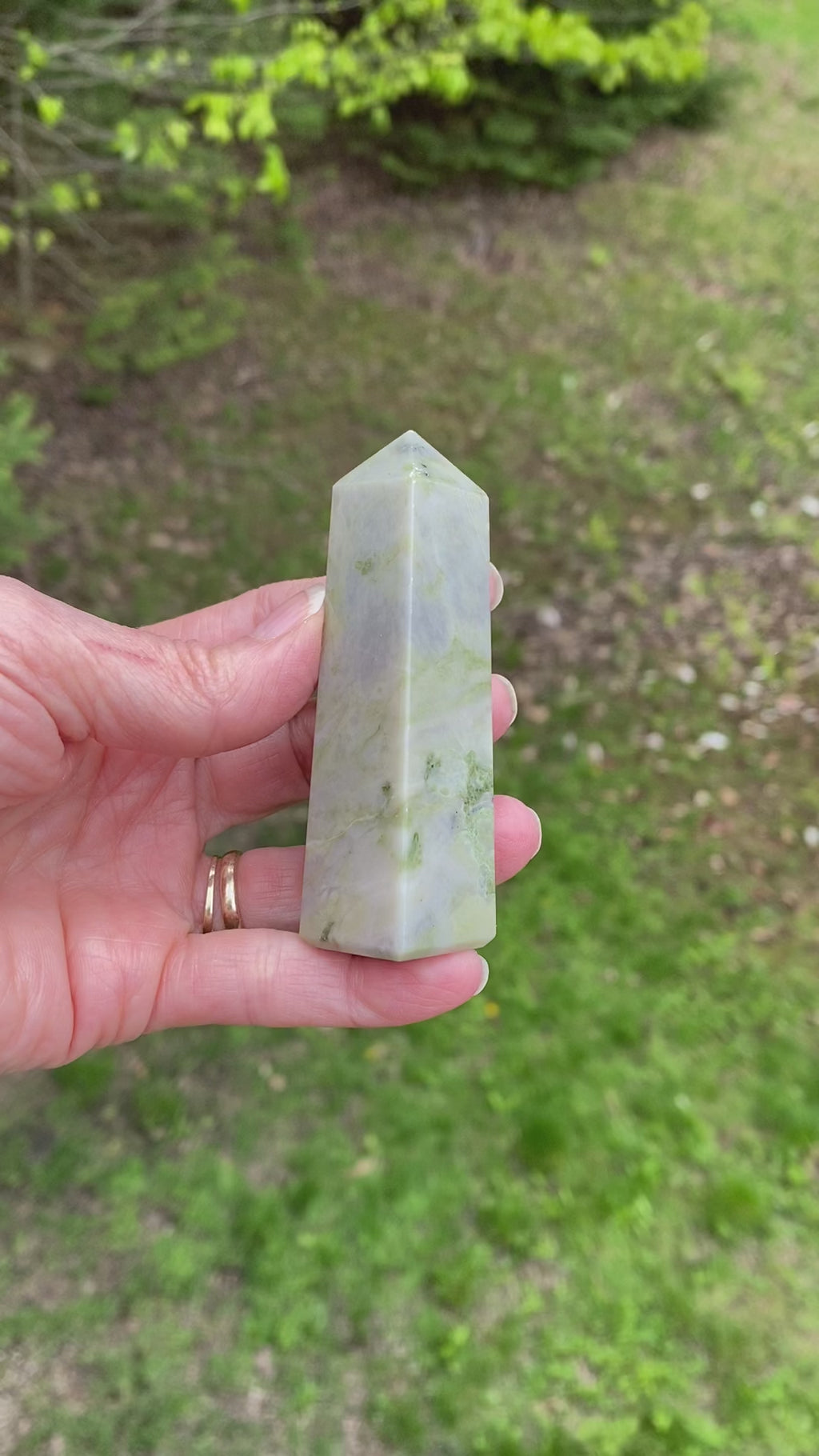 Serpentine Obelisk Point  Healing Wisdom Clearing 30271S