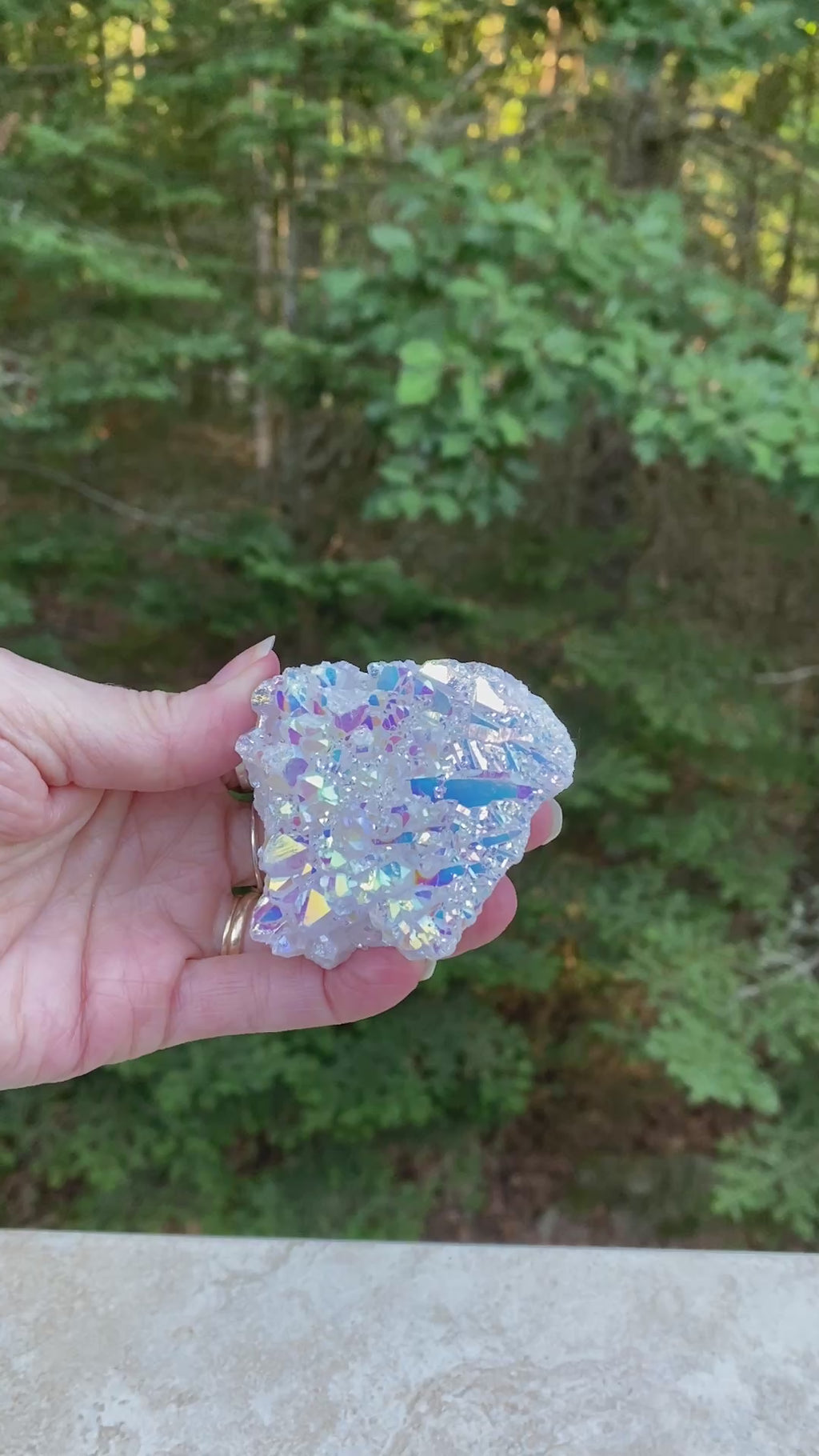 Angel Aura Quartz Druzy Specimen  Meditation Peace 31665S