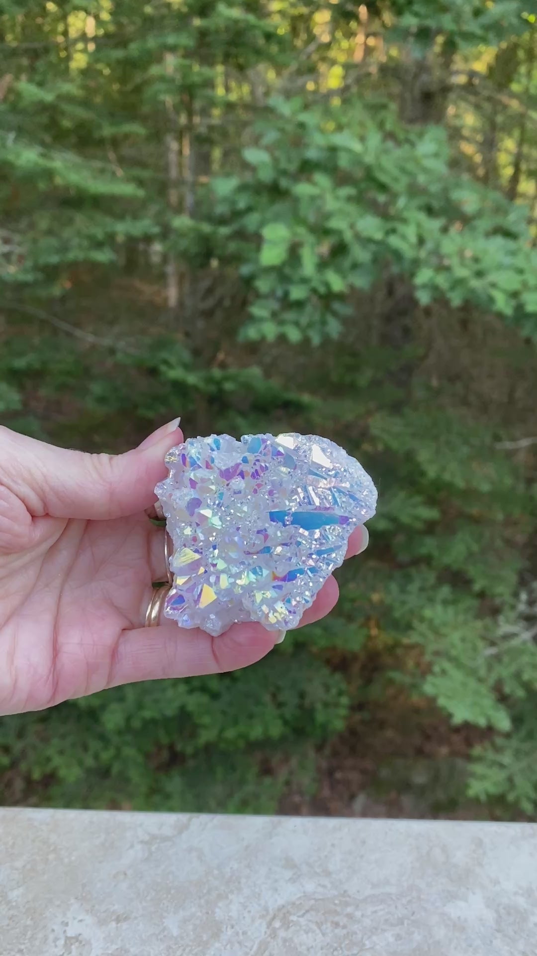 Angel Aura Quartz Druzy Specimen  Meditation Peace 31665S