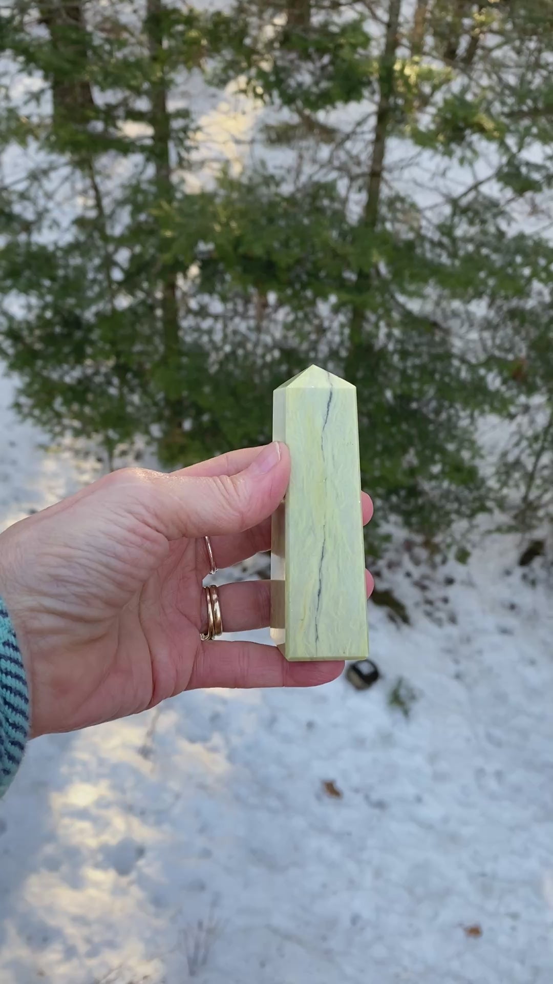 Serpentine Obelisk Point  Healing Wisdom Clearing 31168S