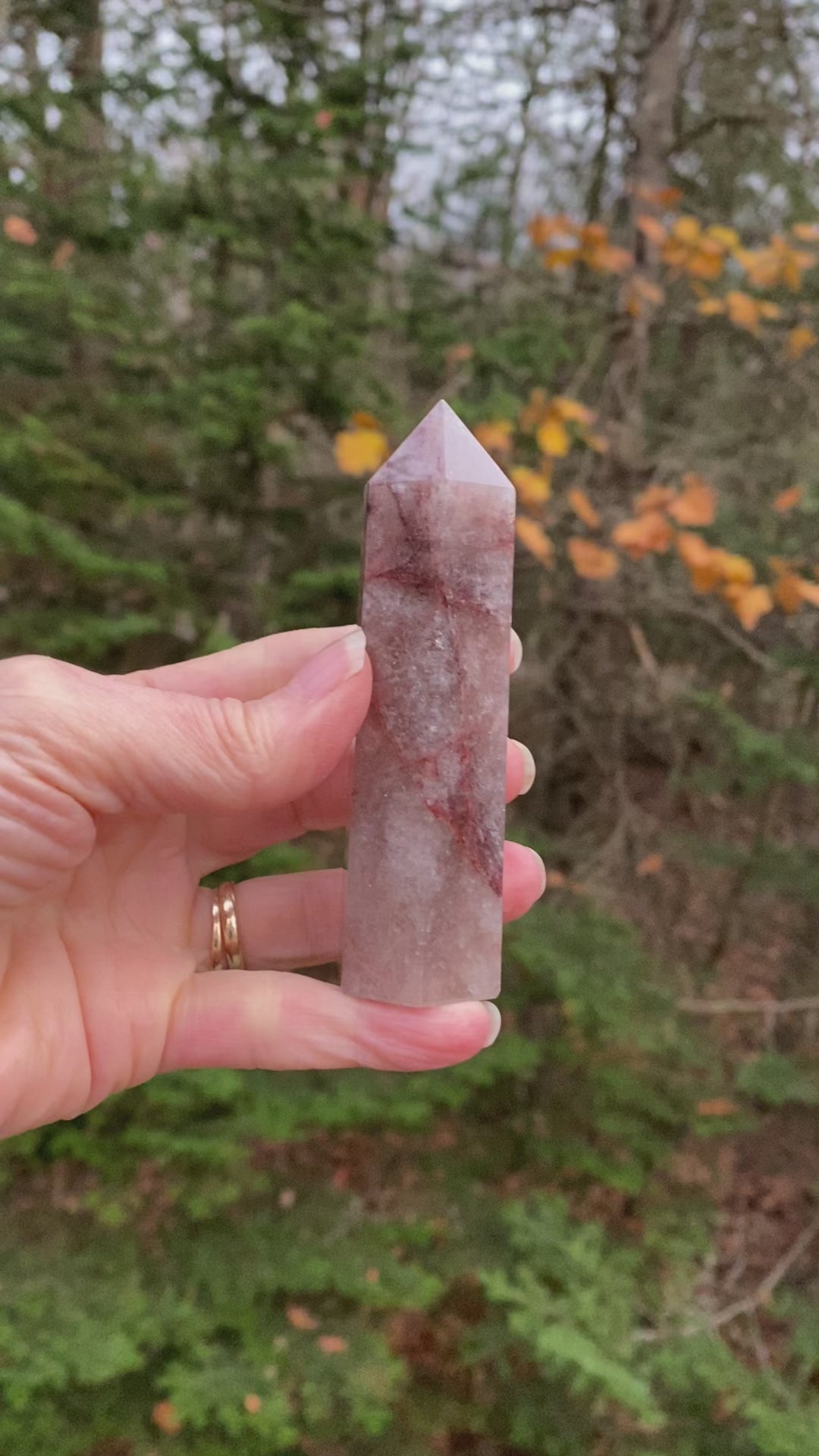 Fire Quartz Tower Point  Red  Balance Optimism 30931S