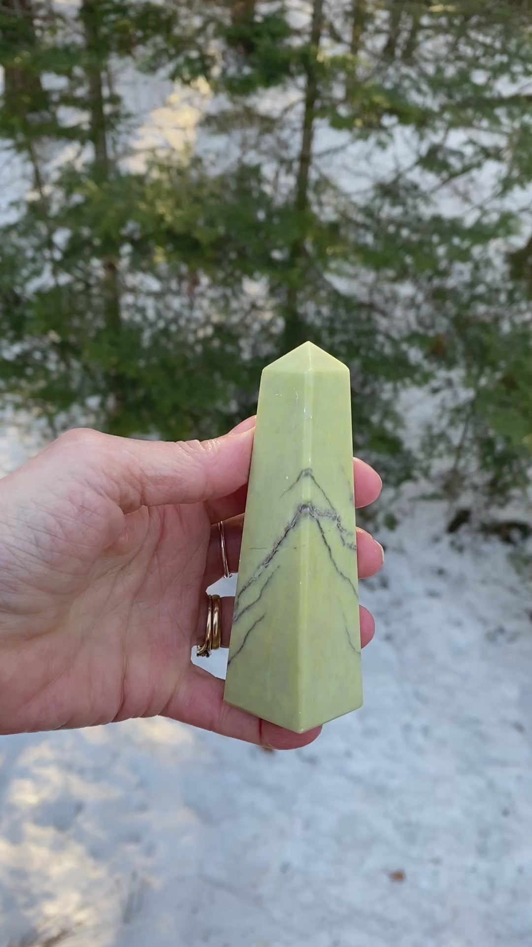 Serpentine Obelisk Point  Healing Wisdom Clearing 31167S