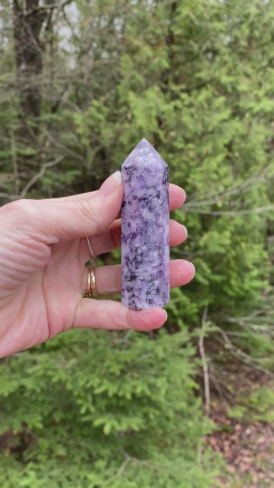 Lepidolite Point Tower  Emotional Balance Calm 31434S