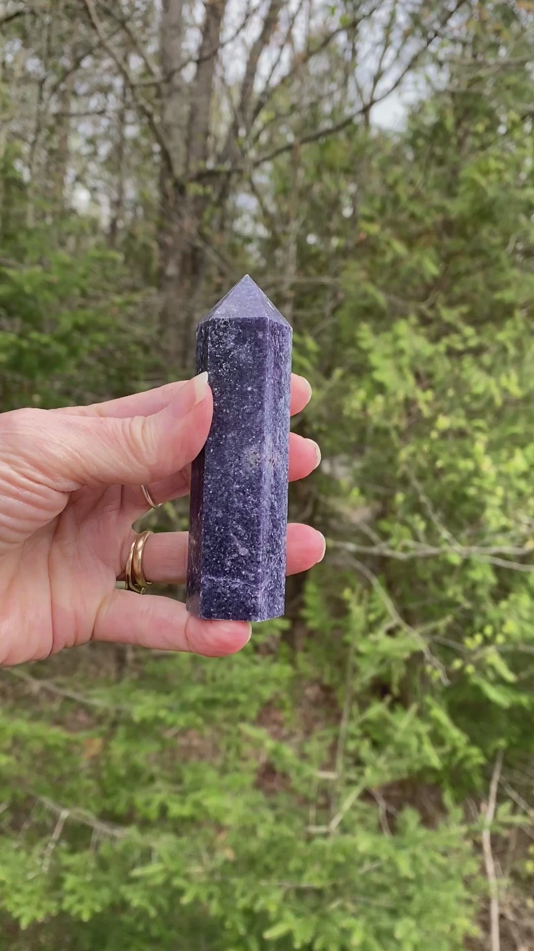 Lepidolite Tower Point  Purple  Emotional Balance Calm 31478S