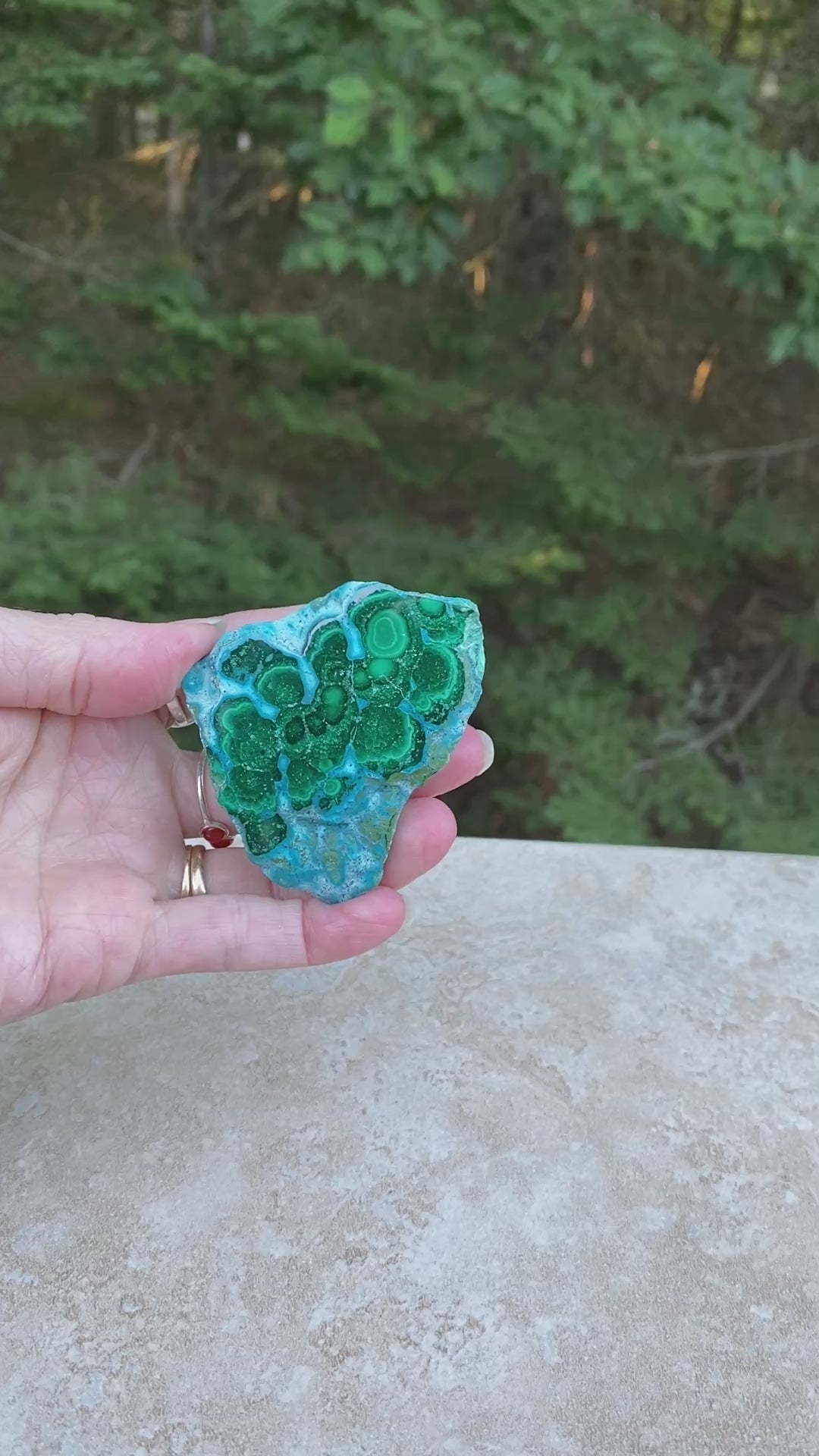Malachite with Chrysocolla Slab  Grounding Peace Intuition 31675S