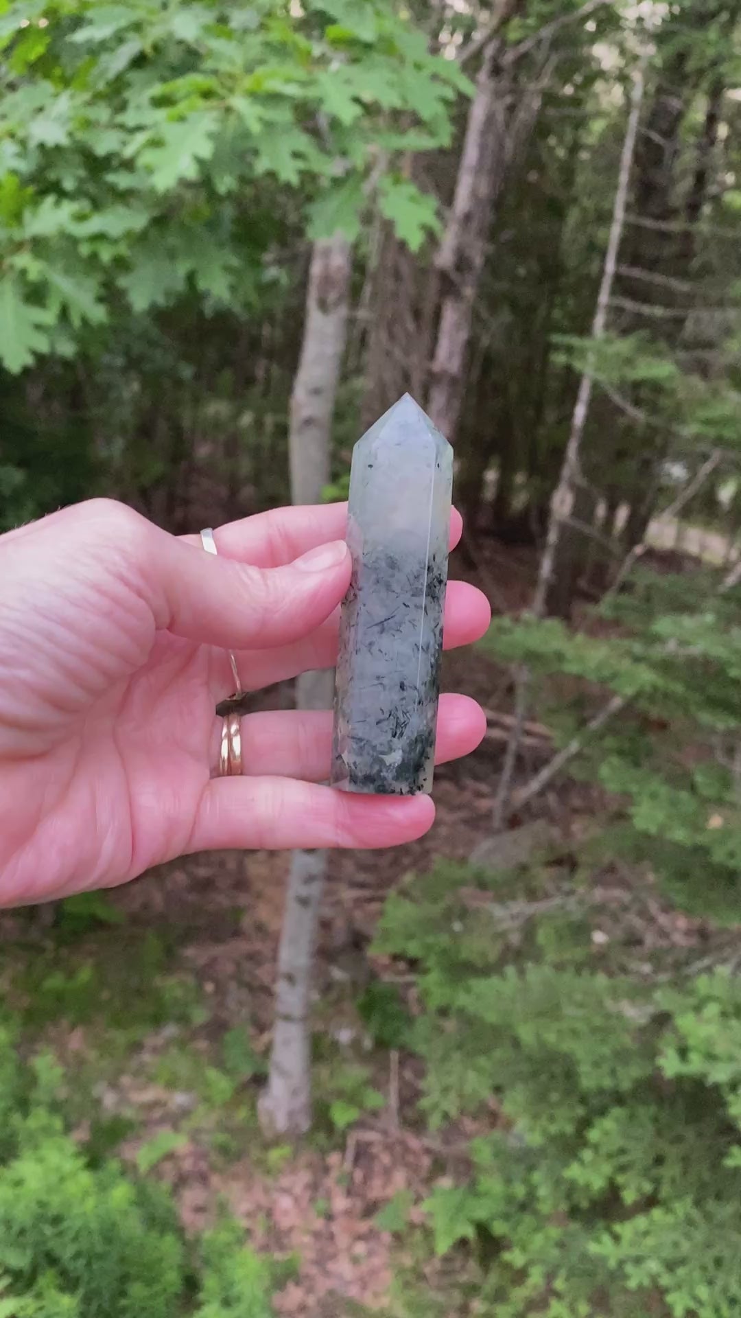 Prehnite Point Tower  Green   Protection Harmony Love 31562S
