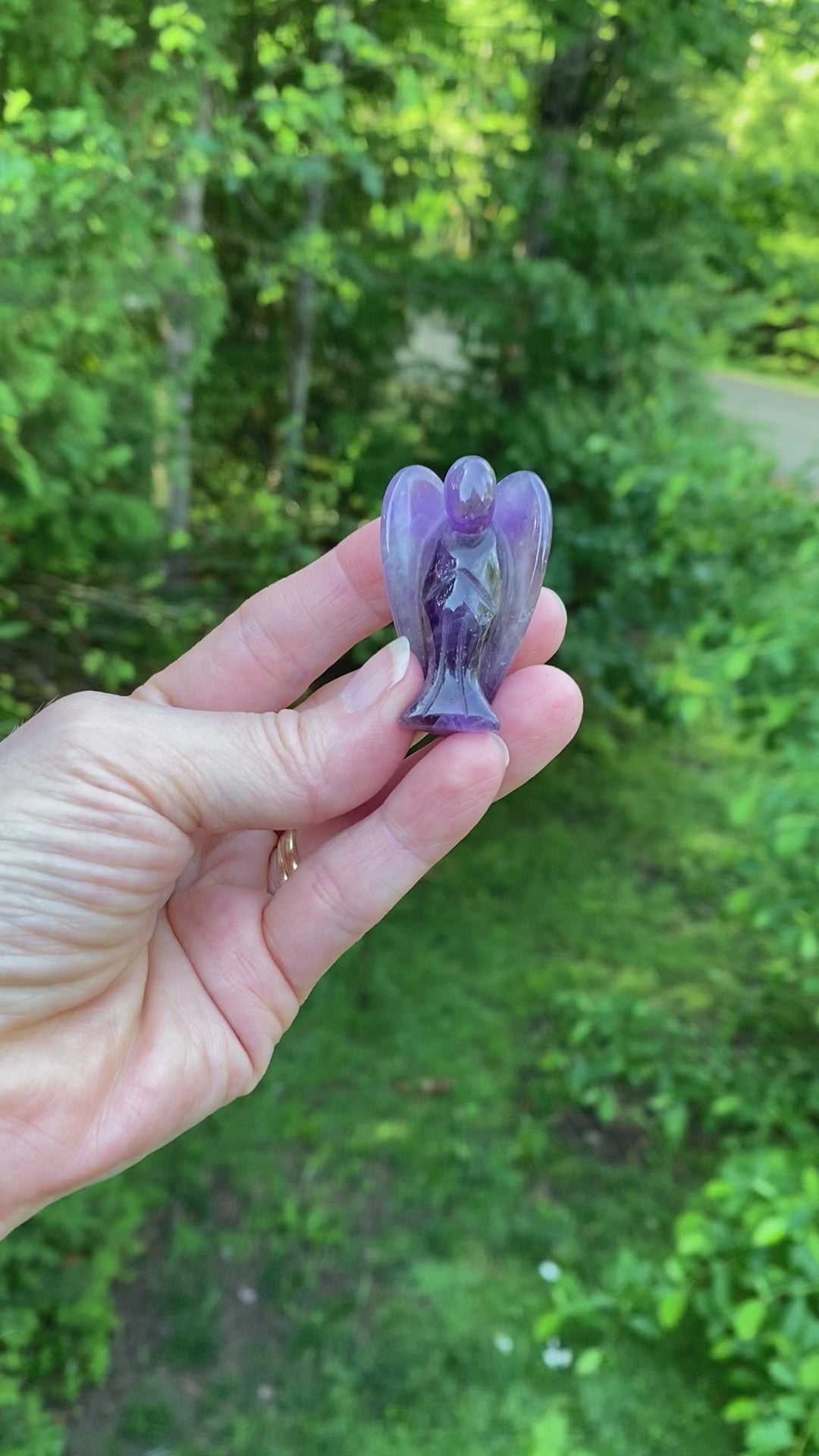Angel Figurine  Amethyst  Healing Protection 31608S