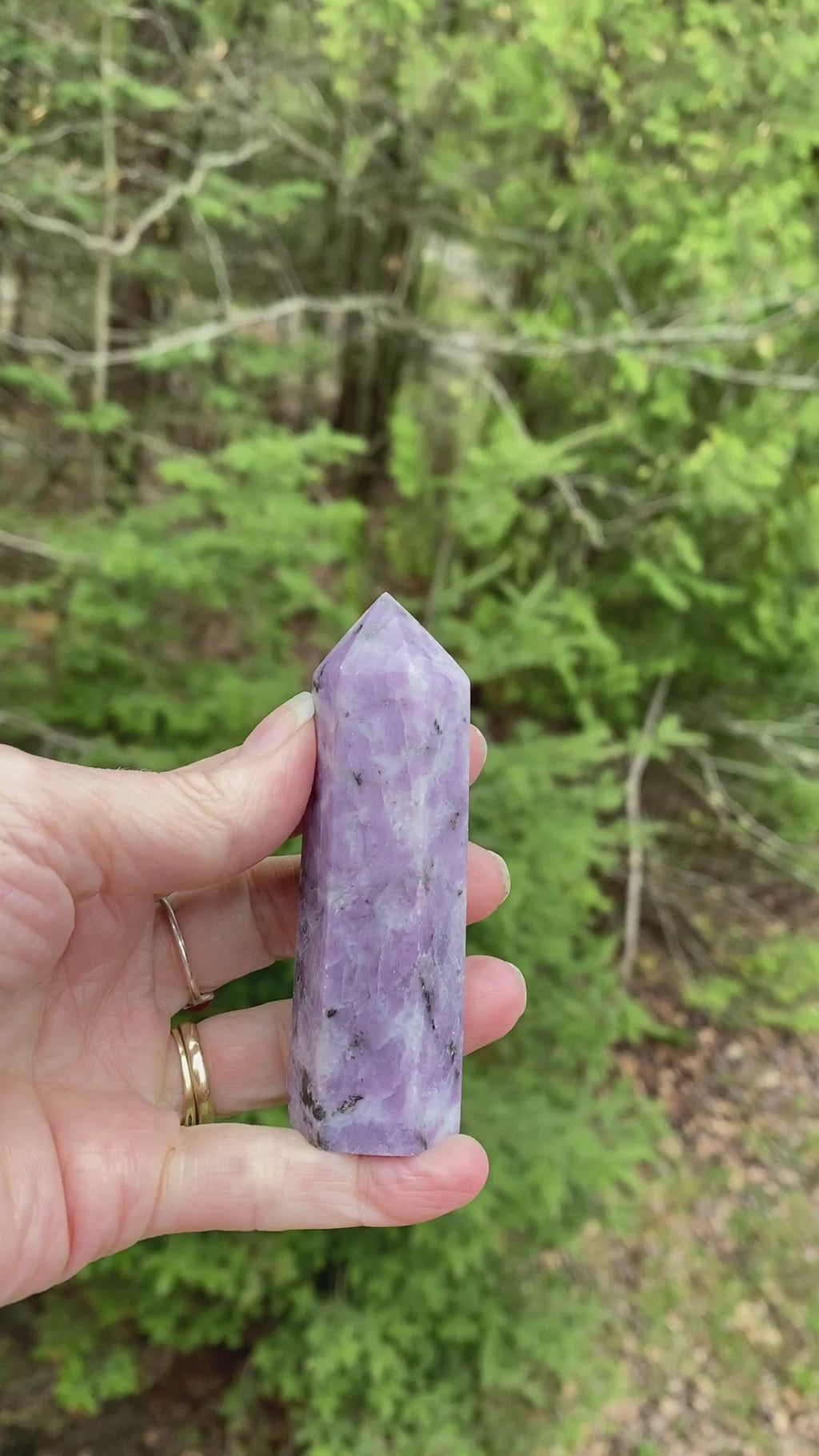 Lepidolite Point Tower  Emotional Balance Calm 31435S