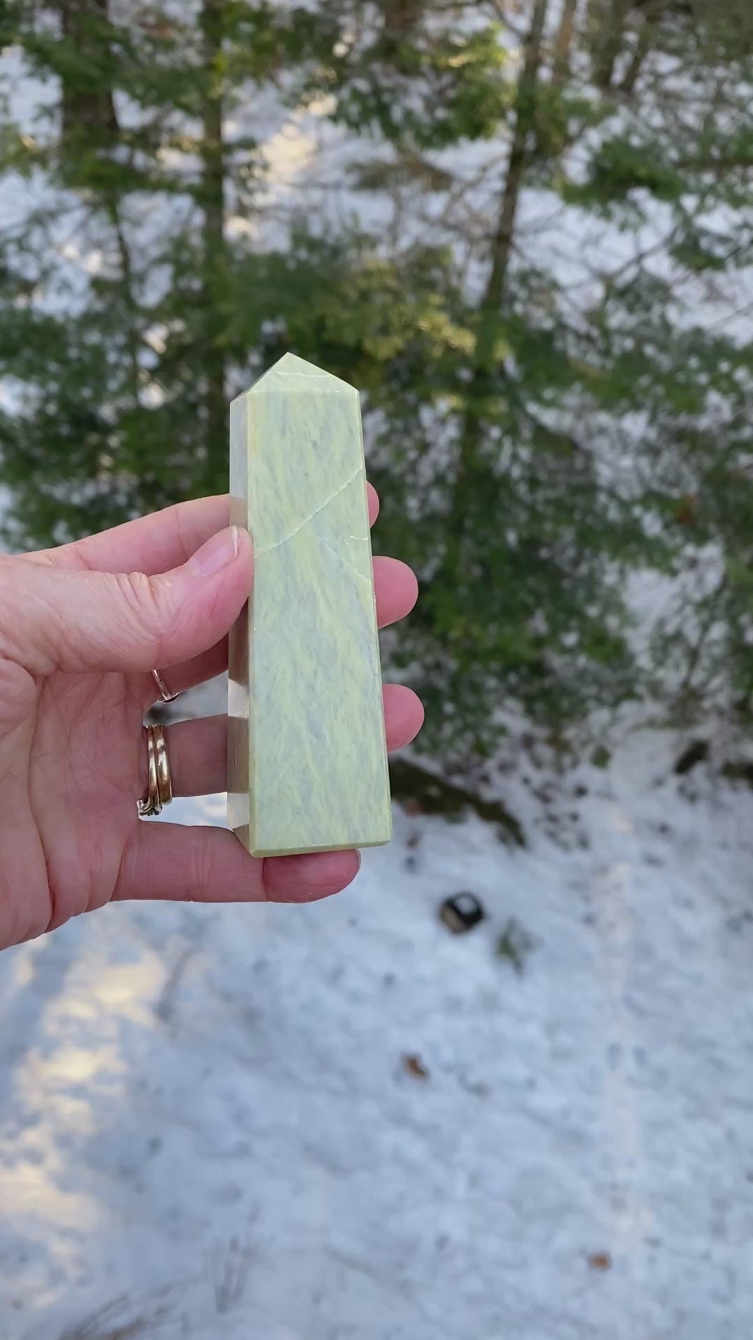 Serpentine Obelisk Point  Healing Wisdom Clearing 31175ETS