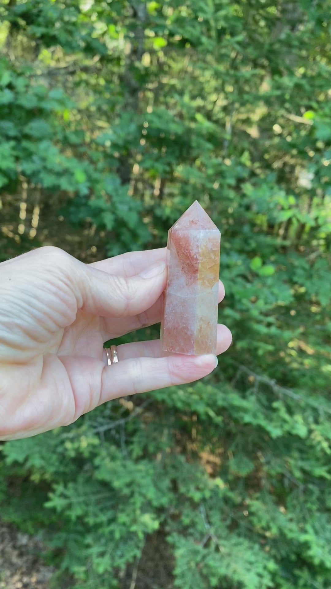 Fire Quartz Hematite Point Tower  Healer Protection 30820S